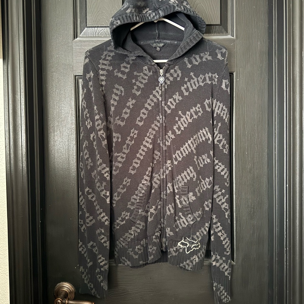 Fox Black and Gray Sweater
